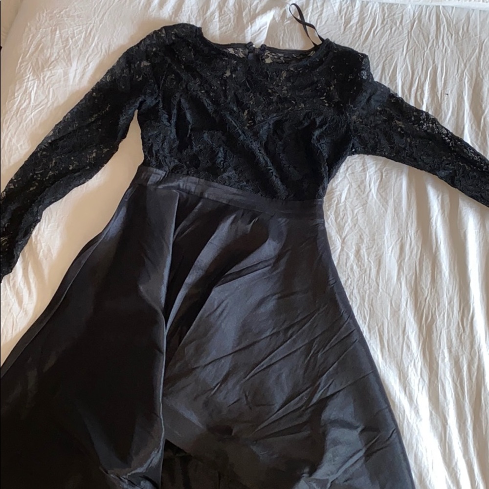 Long Sleeve Lace Short to Long Dress